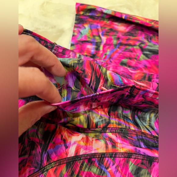 Lululemon Women Fast Free High Rise Tight 25” Size 20 Pink Pattern POCKETS, NEW - Picture 5 of 9